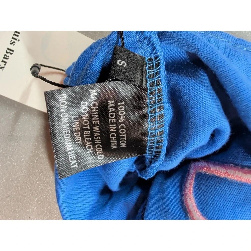 Louis Barx Best Dog Ever Blue Cotton Pet T-Shirt Size Small‎ Embroidered Shirt